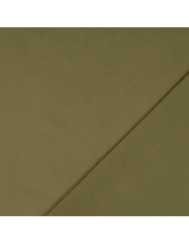 Plain cotton cretonne fabric - Military green