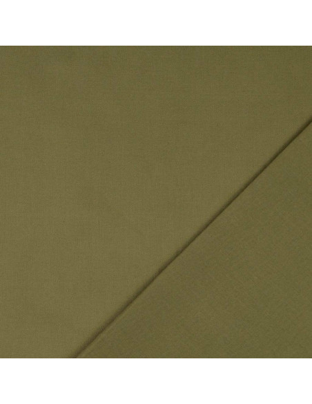 Plain cotton cretonne fabric - Military green