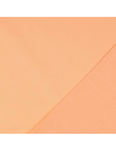 Plain cotton cretonne fabric - Pink sand