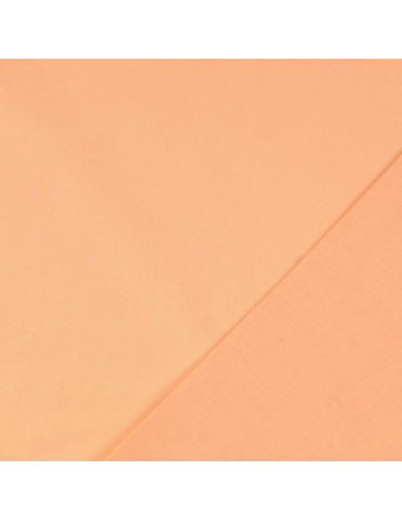 Plain cotton cretonne fabric - Pink sand