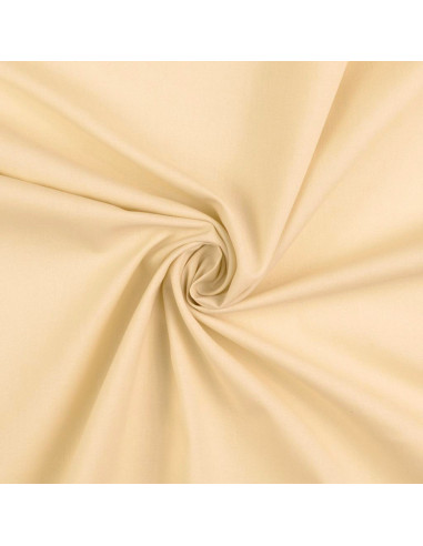 Plain cretonne cotton fabric - Light beige