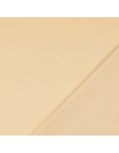 Plain cretonne cotton fabric - Light beige