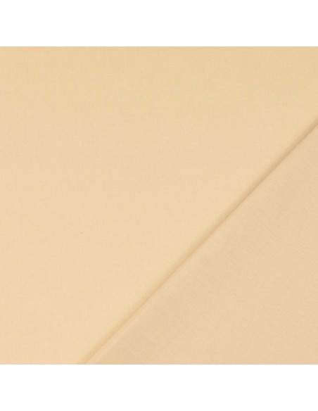 Plain cretonne cotton fabric - Light beige