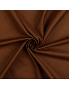 Plain cotton cretonne fabric - Brown