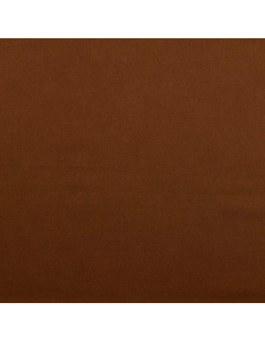Plain cotton cretonne fabric - Brown