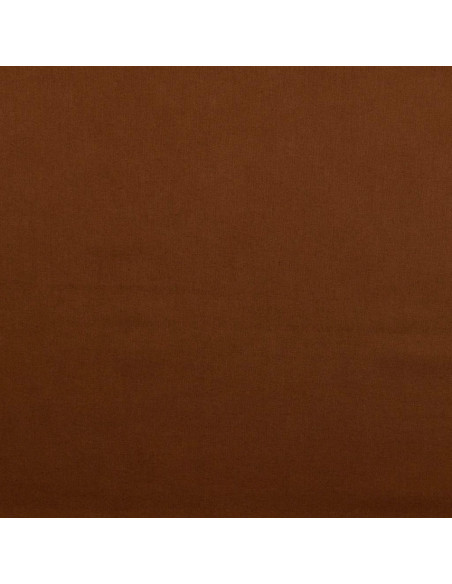 Plain cotton cretonne fabric - Brown