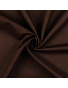 Dark brown plain cretonne cotton fabric