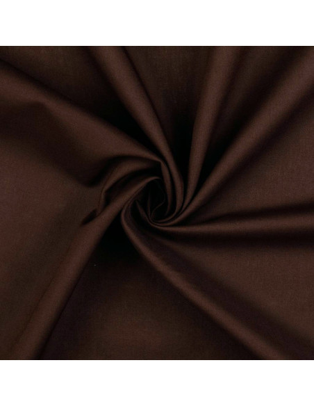 Dark brown plain cretonne cotton fabric