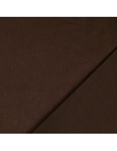 Dark brown plain cretonne cotton fabric 2