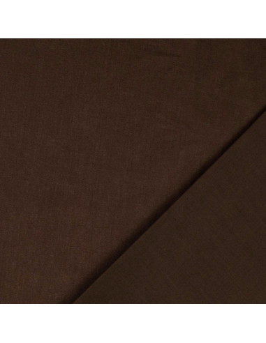 Dark brown plain cretonne cotton fabric