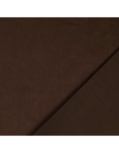 Dark brown plain cretonne cotton fabric