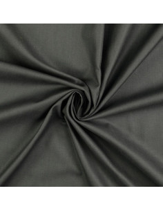 Plain cretonne cotton fabric - Anthracite gray