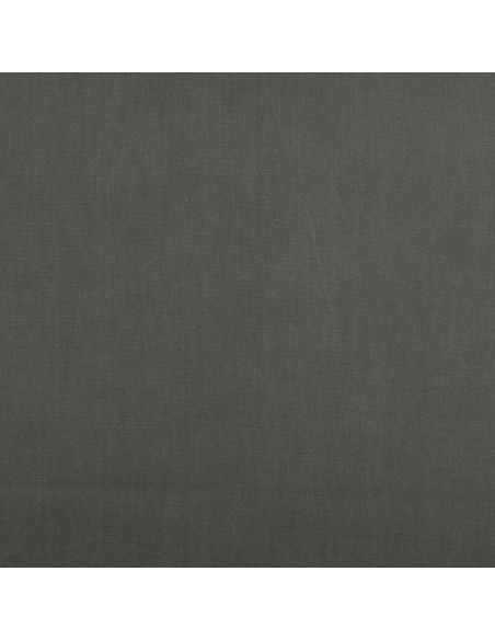 Plain cretonne cotton fabric - Anthracite gray