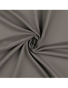 Plain cotton cretonne fabric - Lead gray