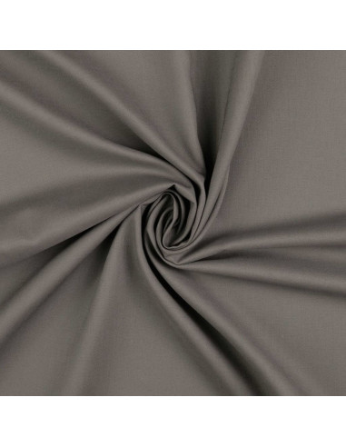 Plain cotton cretonne fabric - Lead gray
