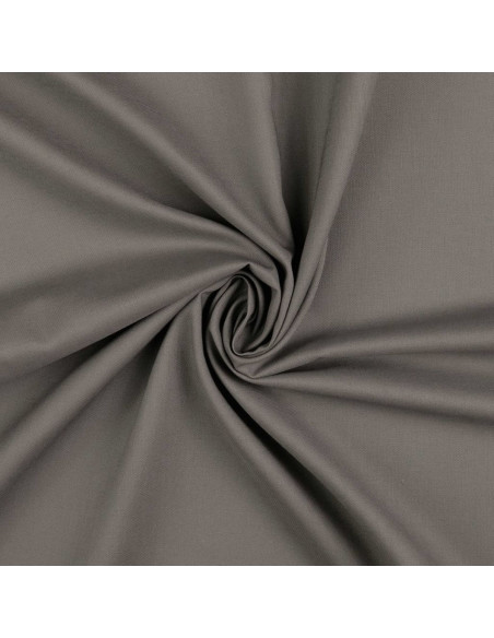 Plain cotton cretonne fabric - Lead gray