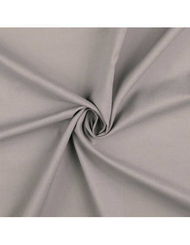 Plain cotton cretonne fabric - Light gray