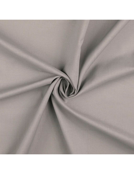 Plain cotton cretonne fabric - Light gray