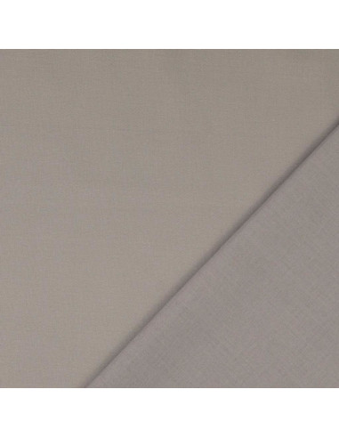 Plain cotton cretonne fabric - Light gray