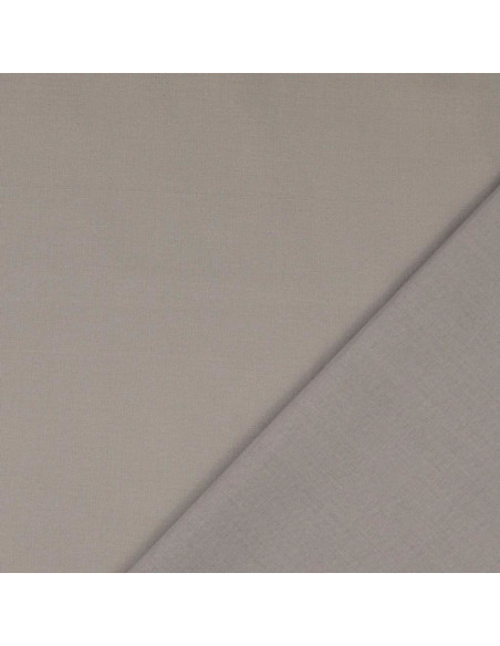 Plain cotton cretonne fabric - Light gray