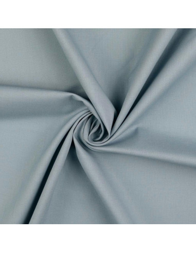 Solid cretonne cotton fabric - Mouse gray