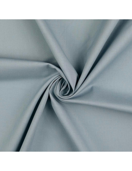 Solid cretonne cotton fabric - Mouse gray