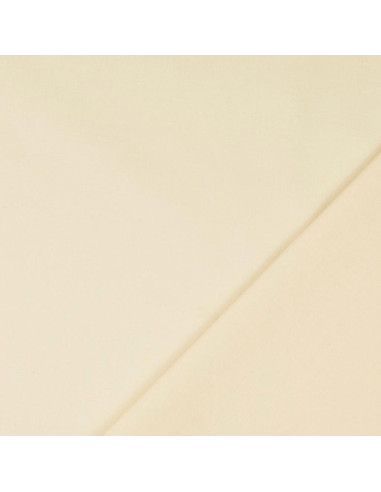 Plain cotton cretonne fabric - Ecru