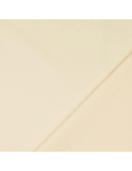 Plain cotton cretonne fabric - Ecru