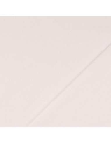 Plain cotton cretonne fabric - White