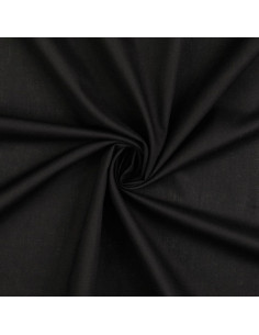 Plain cotton cretonne fabric - Black