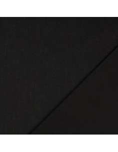 Plain cotton cretonne fabric - Black 2