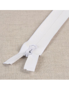 Waterproof invisible separating zipper - White