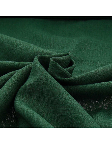 Viscose linen fabric - Fir green