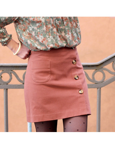 Heavy twill gabardine fabric Sienna - La Maison Naïve