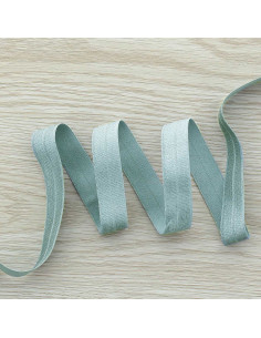 Pre-folded satin elastic bias 15 mm wide - Horizon blue