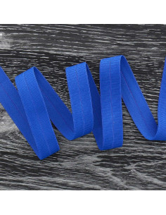 Pre-folded elastic bias tape, 20 mm wide - Cobalt blue