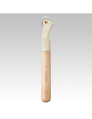 Clover serrated tracing wheel with wooden handle