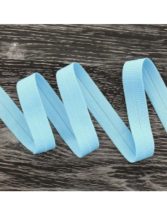 Pre-folded elastic bias tape, 20 mm wide - Sky blue