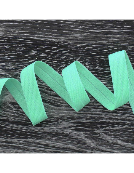 Pre-folded elastic bias tape, 20 mm wide - Mint green