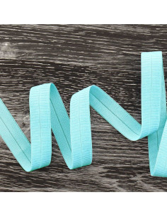 Pre-folded elastic bias tape, 20 mm wide - Baby blue