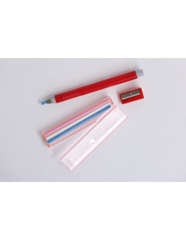 Chalk pencil with chalks and Clover sharpener