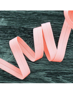 Pre-folded elastic bias tape, 20 mm wide - Baby pink