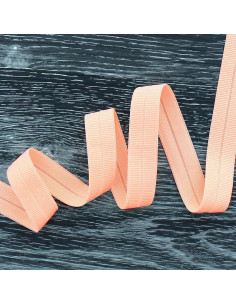 Pre-folded elastic bias tape, 20 mm wide - Salmon