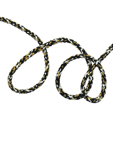 Fancy sweat cord - White, black, and gold
