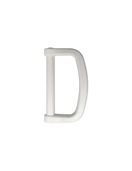 20 mm Plastic D-Ring - White