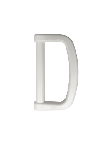 25 mm Plastic D-Ring - White
