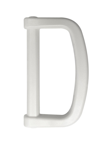 40 mm Plastic D-Ring - White