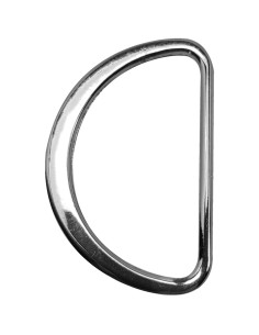 32 mm Flat Welded Half Ring - Silver