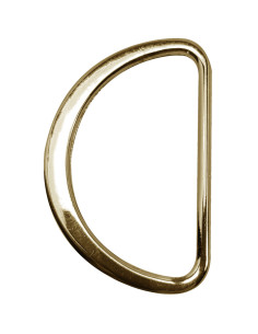 Flat half ring welded 32 mm - Yellow gold