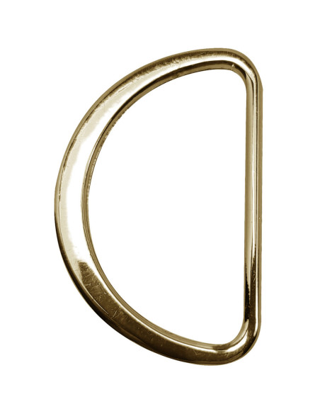 Flat half ring welded 32 mm - Yellow gold